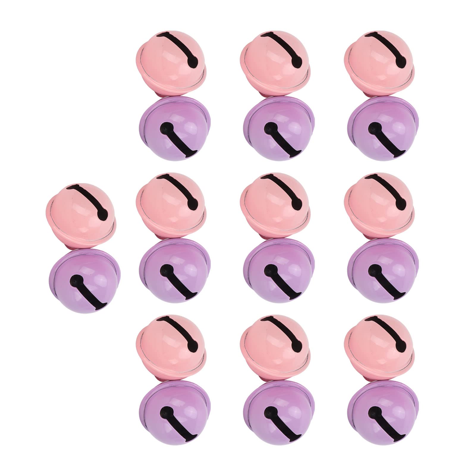 Pink & Purple Metal Jingle Bells - Iron Christmas Decorations for Bags, DIY Crafts, Gift Wrapping & Holiday Home Decor