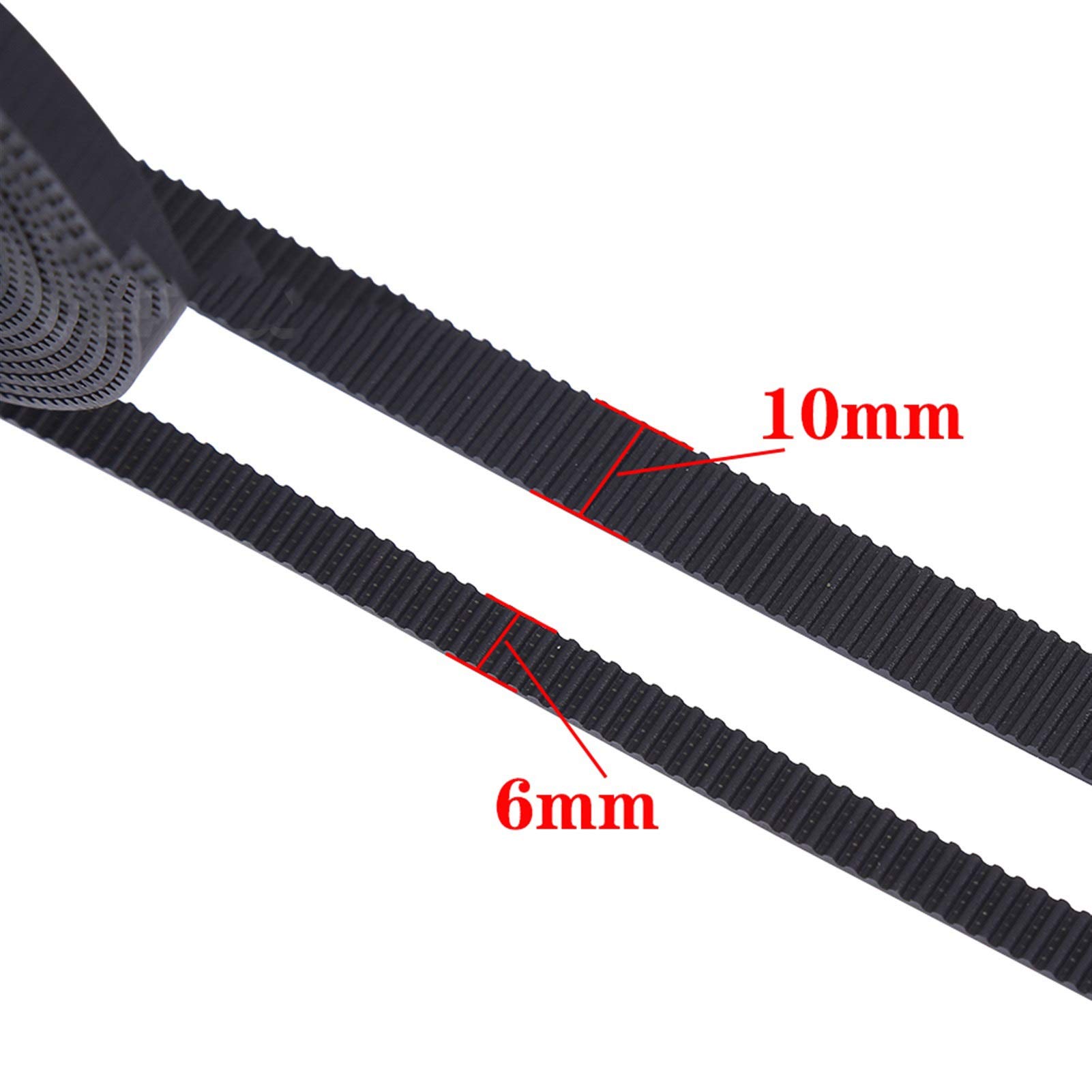 High-Quality GT2 Timing Belt 6mm/10mm Open Type - 5m/10m/20m/50m Length Options - Durable Rubber Aramid Fiber Belt for 3D Printers, CNC Machines & Robotics - Perfect for DIY Projects and Industrial Repairs