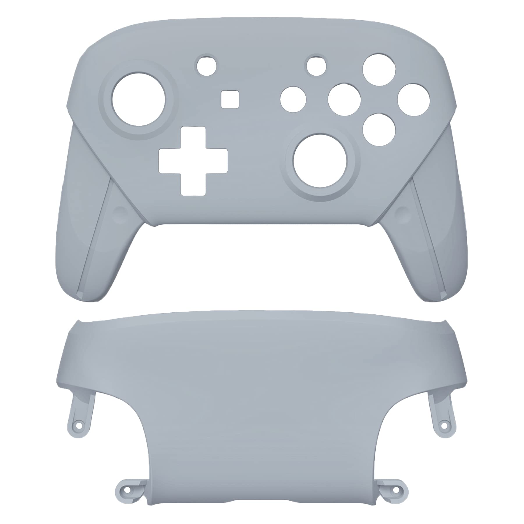 eXtremeRate New Hope Gray Faceplate & Backplate Replacement Shell for Nintendo Switch Pro Controller - DIY Custom Housing Case (Controller Not Included) - Perfect for Gaming Enthusiasts & Modders