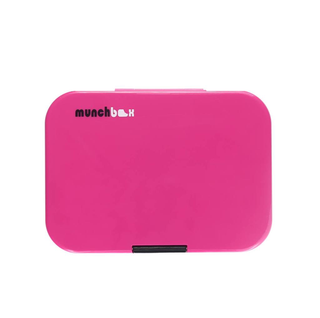 Munchbox Mega 4 Insulated Lunch Box - Fuchsia Tint | Leak-Proof Food Container for School, Work & Picnics | BPA-Free Meal Prep Bag for Kids & Adults