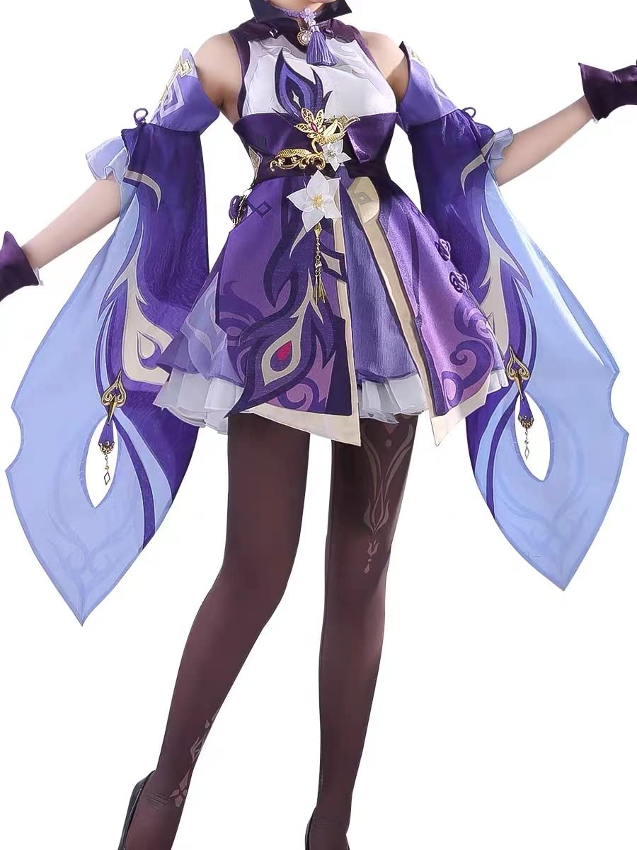 Genshin Impact Keqing Cosplay Costume Set - Anime Cosplay Outfit for Halloween, Cosplay Party, Anime Convention & Themed Events | Perfect for Cosplay Enthusiasts & Genshin Impact Fans