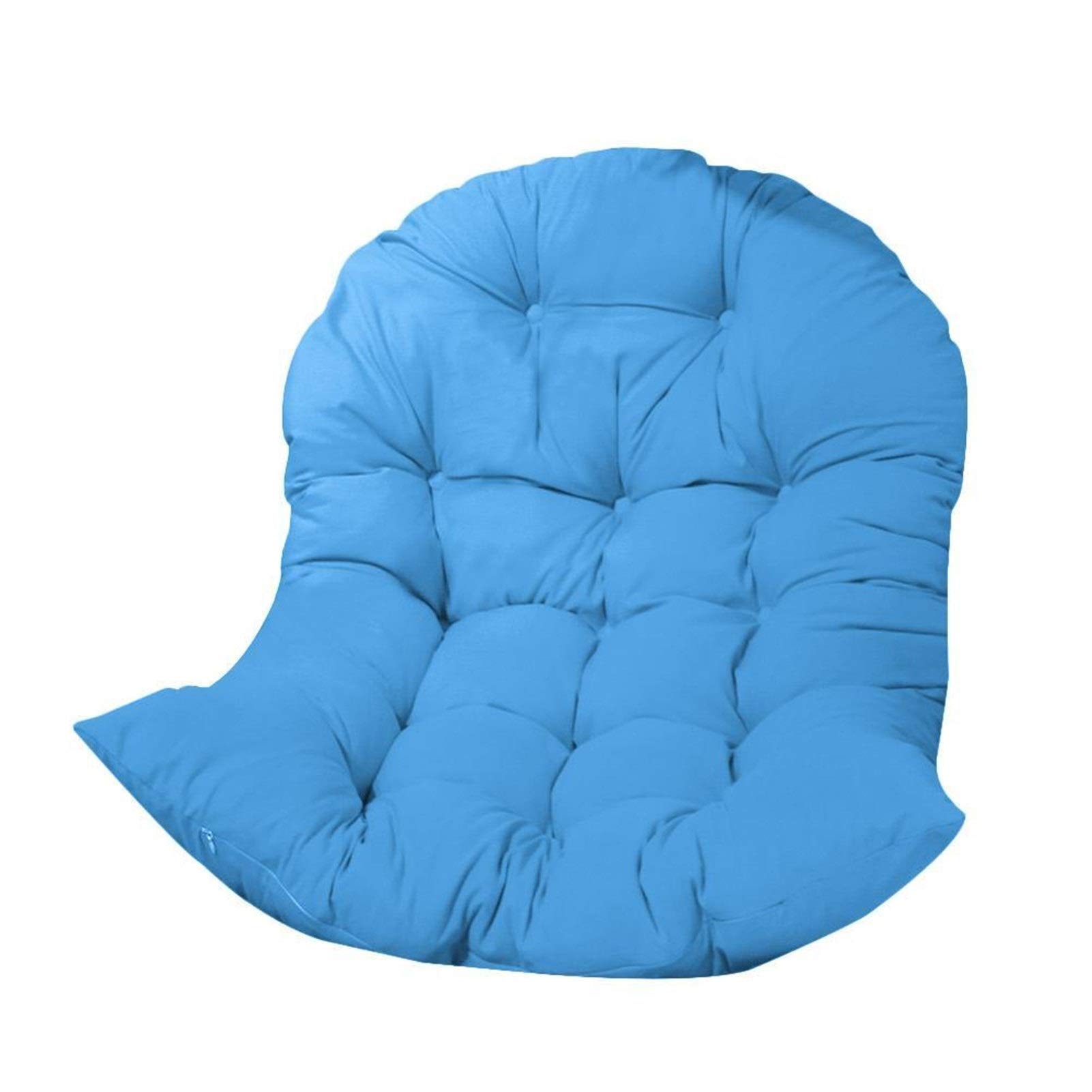 Thickened Hanging Egg Chair Cushion - Blue Hammock Swing Seat Pad for Patio, Garden, Balcony & Outdoor Relaxation - Comfortable Waterproof Hanging Basket Cushion for Porch, Backyard & Poolside Lounging