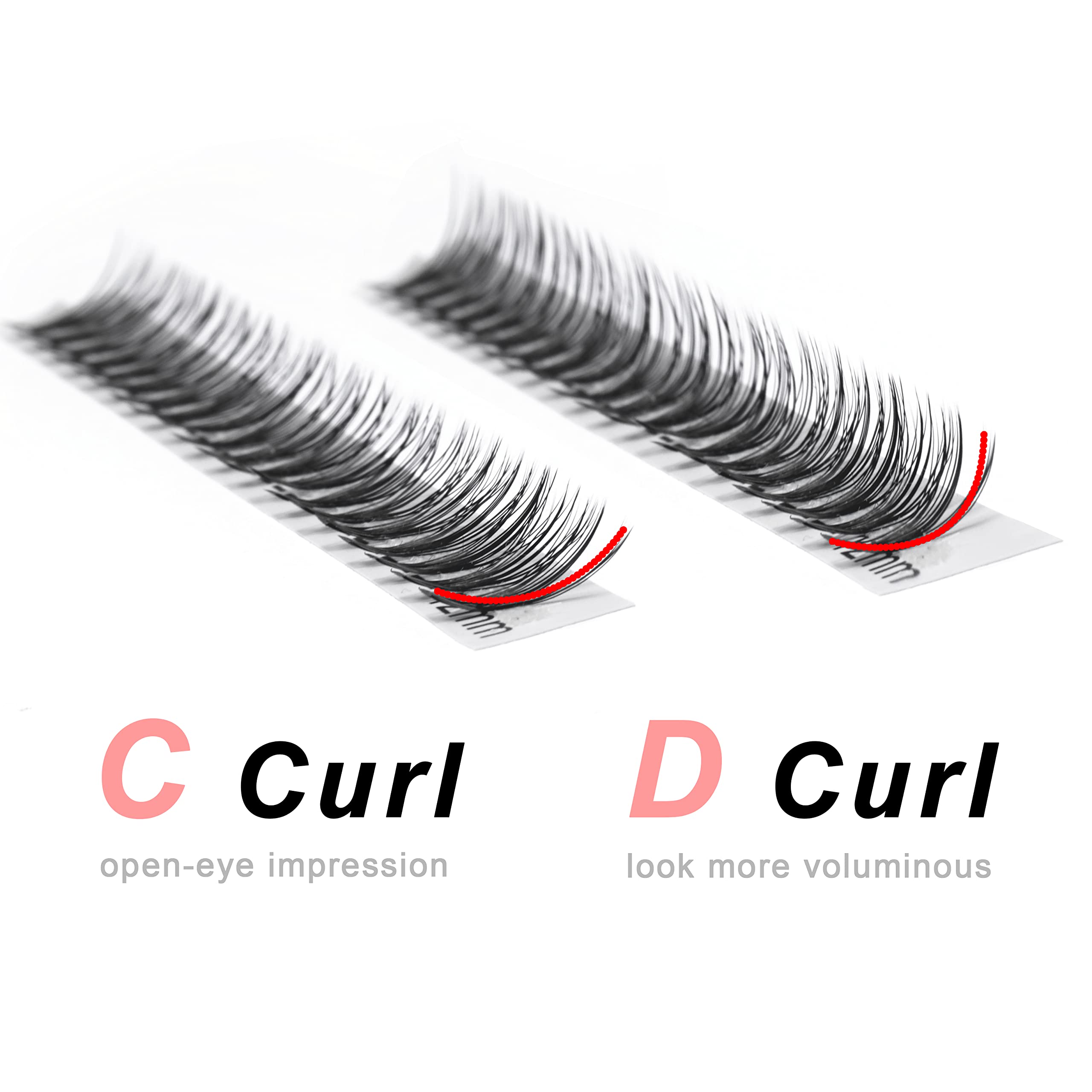 EXTENIFY Soft DIY False Eyelashes - 0.07mm Ultra Thin, 20 Roots 80 Clusters, C Curl 11mm Natural Looking Individual Eyelash Extensions for Home Use - Perfect for Weddings, Parties & Daily Makeup Enhancement