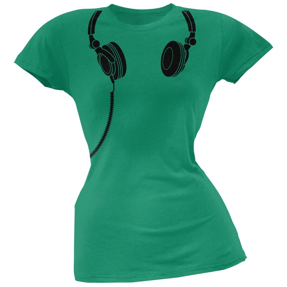 Old Glory Headphones Soft Juniors T-Shirt - Patriotic American Flag Graphic Tee for Kids & Teens | Perfect for School, Concerts & 4th of July Celebrations