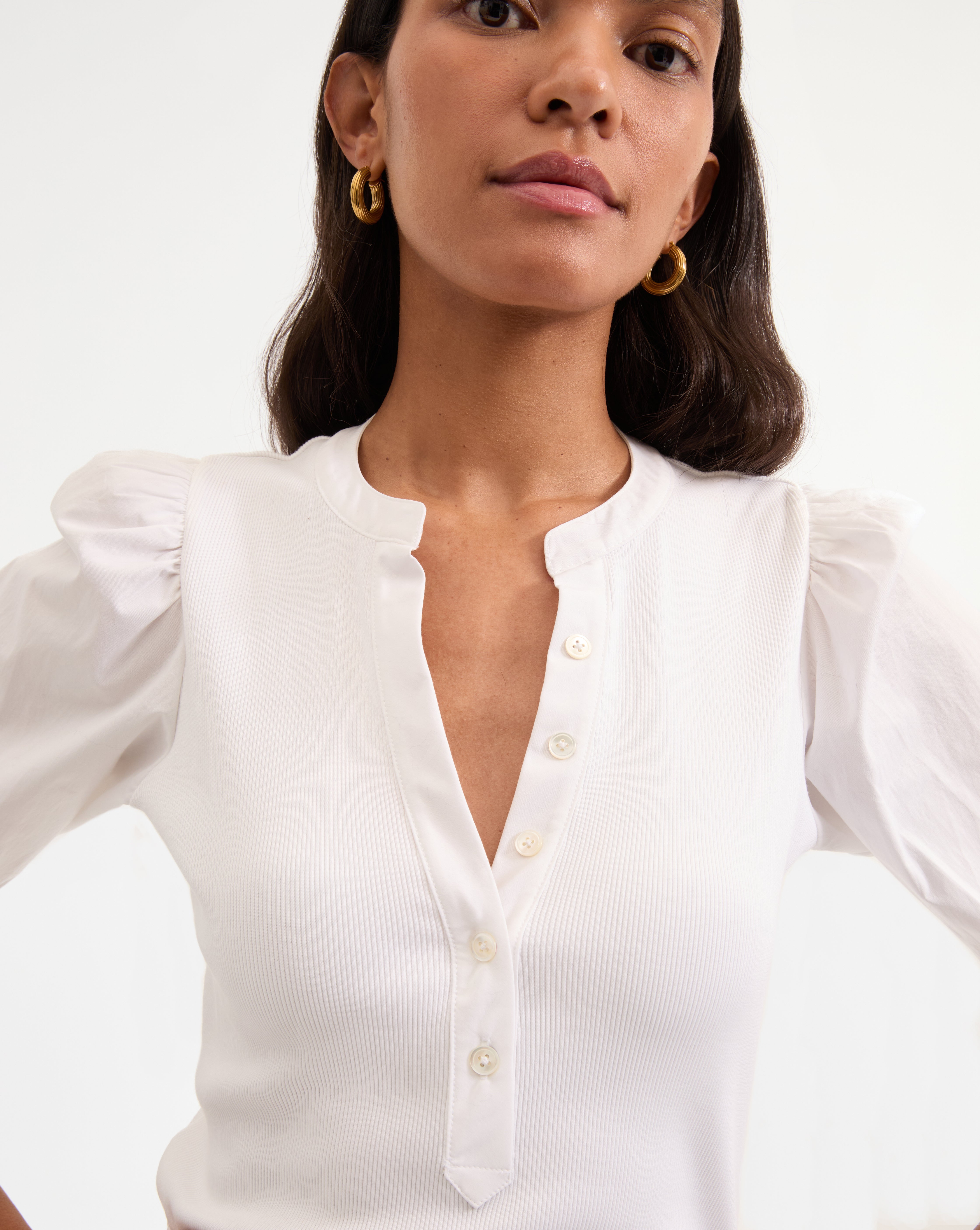 Coralee Women's Puff Sleeve T-Shirt - Casual Short Sleeve Blouse for Spring & Summer | Perfect for Office, Date Night & Weekend Outfits