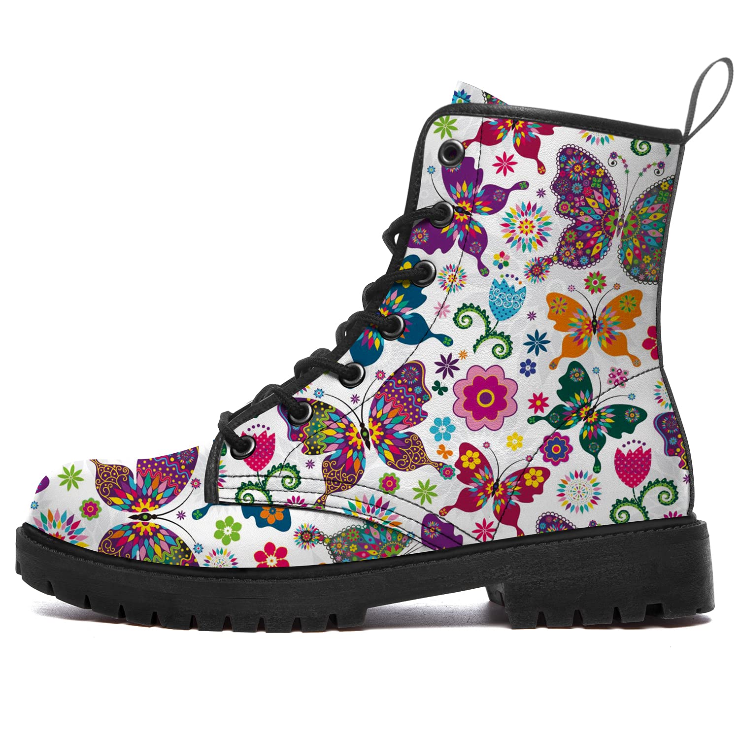 Butterfly Combat Boots for Women & Men - Waterproof Anti-Slip Lace Up Ankle Boots - Perfect for Hiking, Outdoor Adventures & Fashion Streetwear