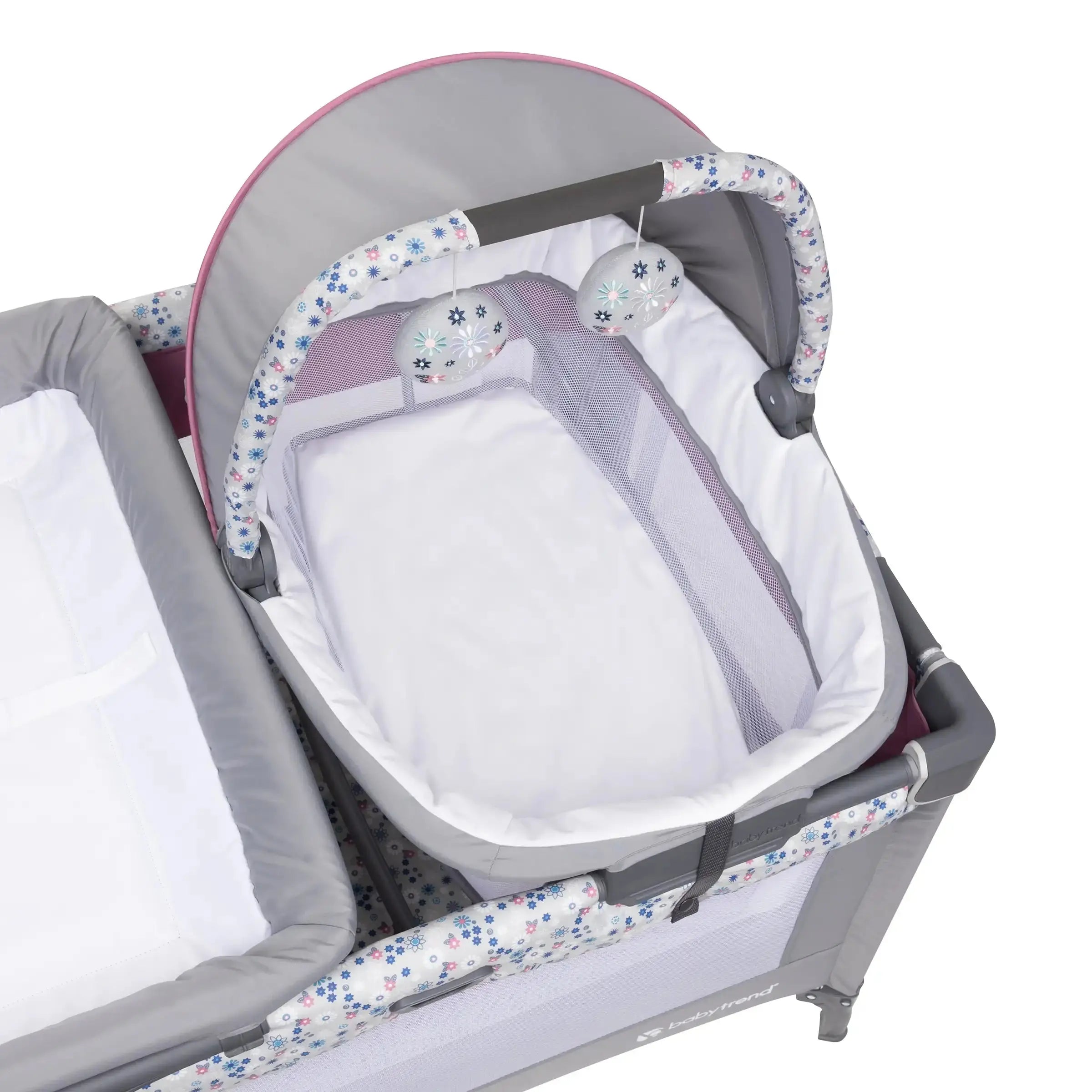 Portable Baby Playard with Rocking Cradle - Lightweight Nursery Den Playpen for Newborns & Toddlers - Perfect for Home, Travel & Daycare Use