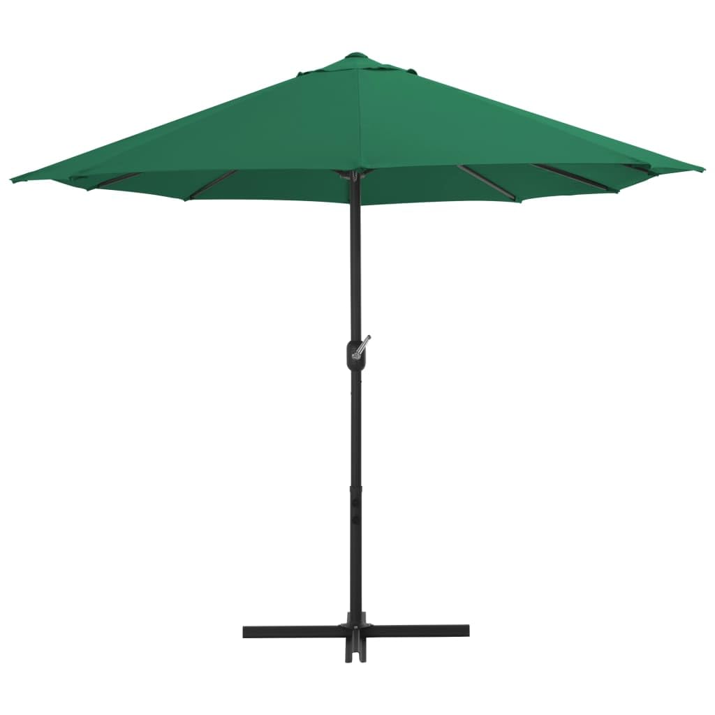 vidaXL Double Top Garden Parasol with Cross Base - UV Protection Patio Sunshade for Outdoor Dining, Poolside & Backyard Relaxation