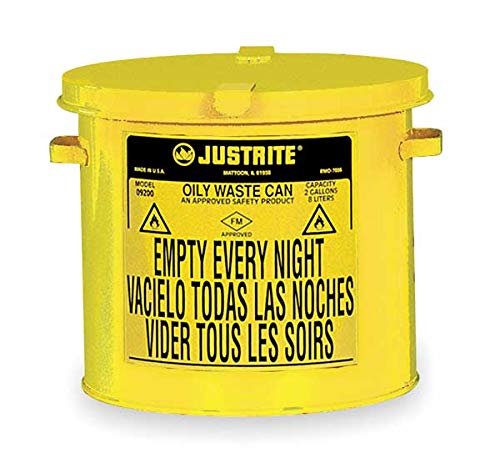 2 Gallon Yellow Countertop Oily Waste Can - Perfect for Kitchen Grease Disposal & Restaurant Cooking Oil Recycling