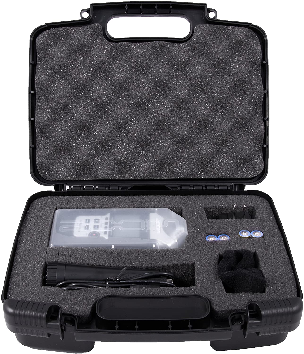 CASEMATIX Protective Travel Case for Zoom Recorders - Compatible with H1, H2N, H4N, H5, H6, F8, Q8 & DAT Recorders - Fits Accessories Like Chargers & Tripod Adapters - Perfect for Field Recording, Music Production & Travel Protection