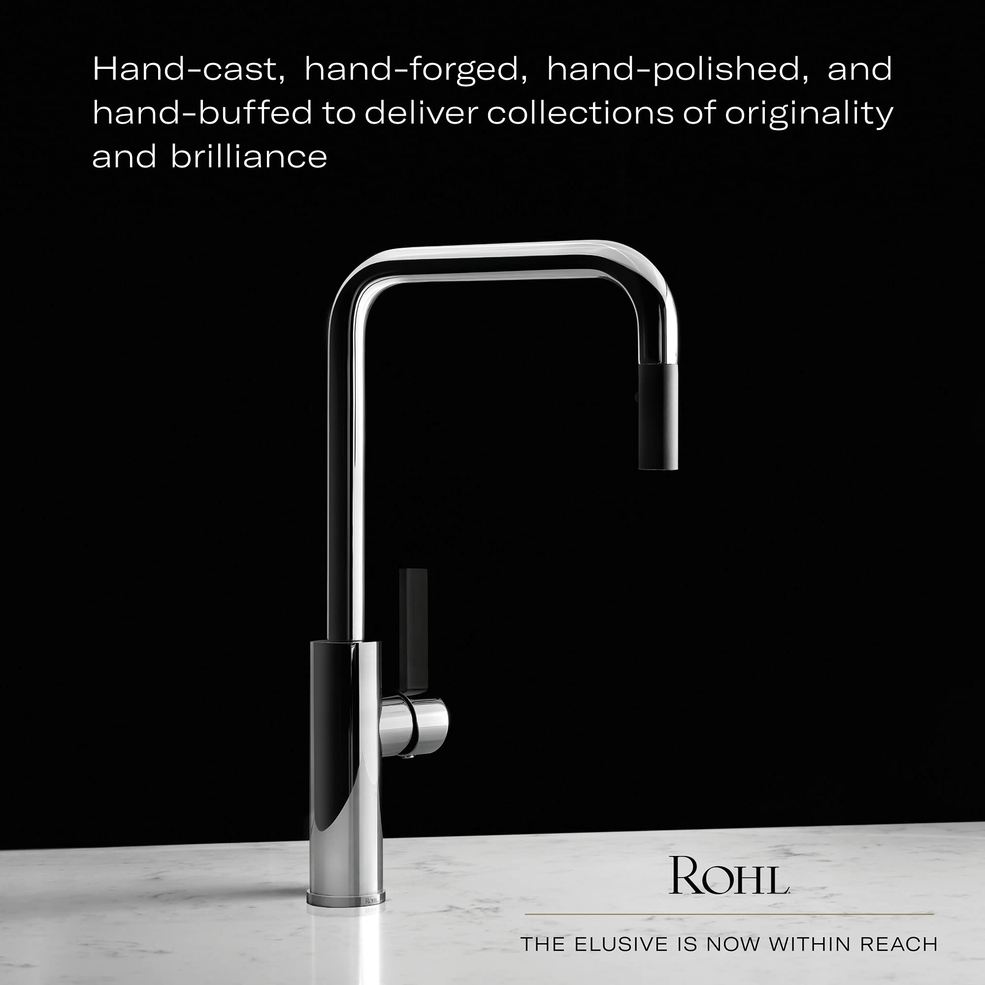 ROHL LS450LMB Premium Matte Black Kitchen Faucet - Modern Pull-Down Sprayer for Sink, Dishwashing & Food Prep (Commercial & Home Use)