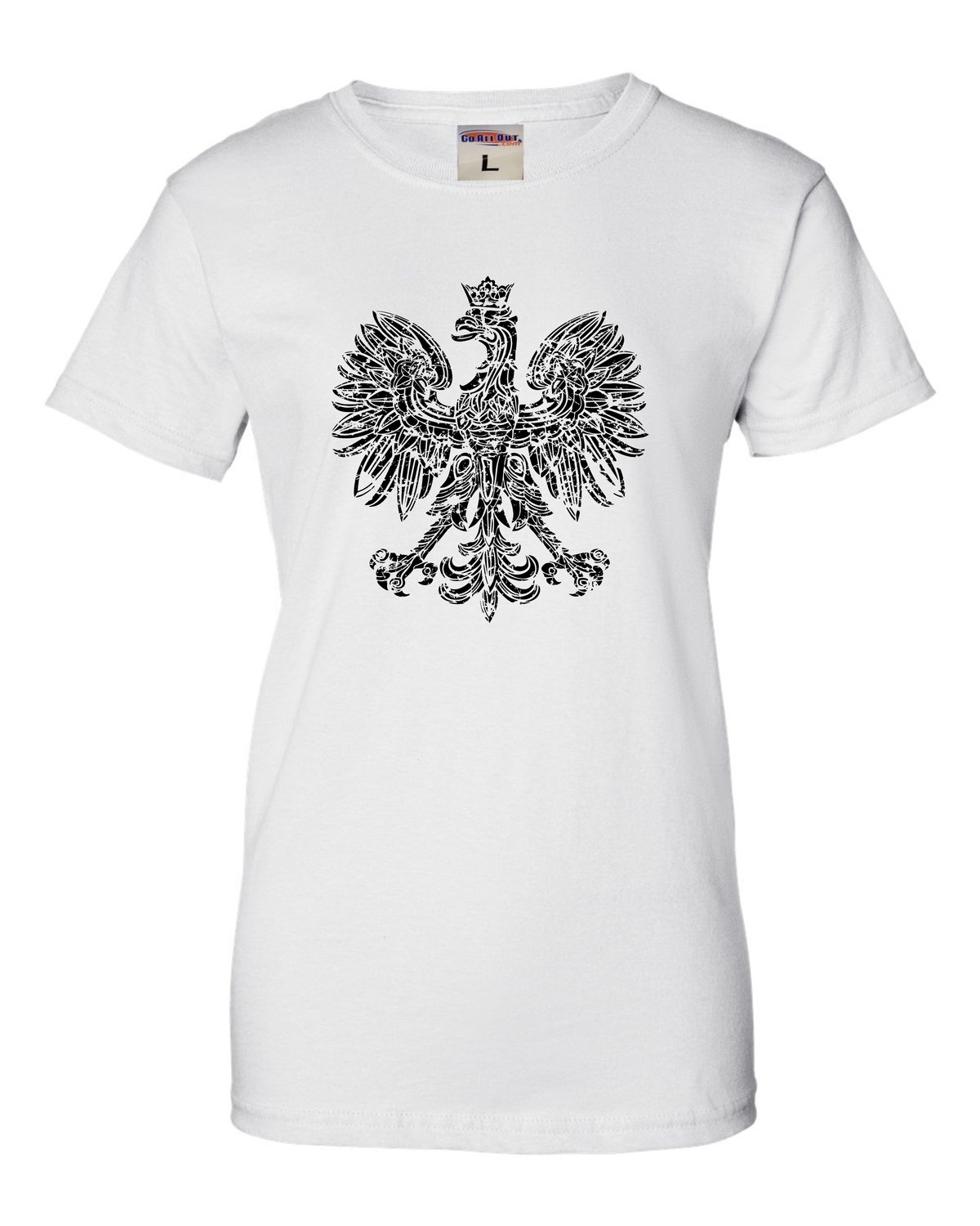 Poland Eagle T-Shirt for Women - Polish Pride Graphic Tee - Comfortable Casual Wear for Everyday, Sports & National Events
