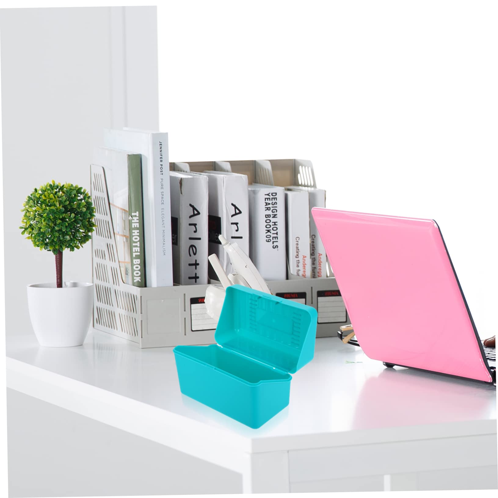 4-Piece Multicolor Index Card Holder Set - Organize Flashcards, Note Cards & Recipes - Perfect for School, Office & Kitchen Storage