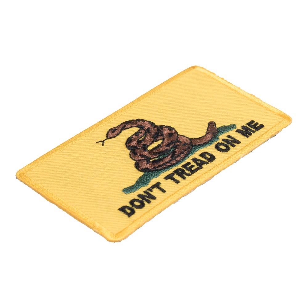 Gadsden Flag Yellow Patch - Don't Tread On Me Iron On/Sew On Embroidered Patch for Jackets, Hats & Bags | American Revolutionary War Style Military Accessory