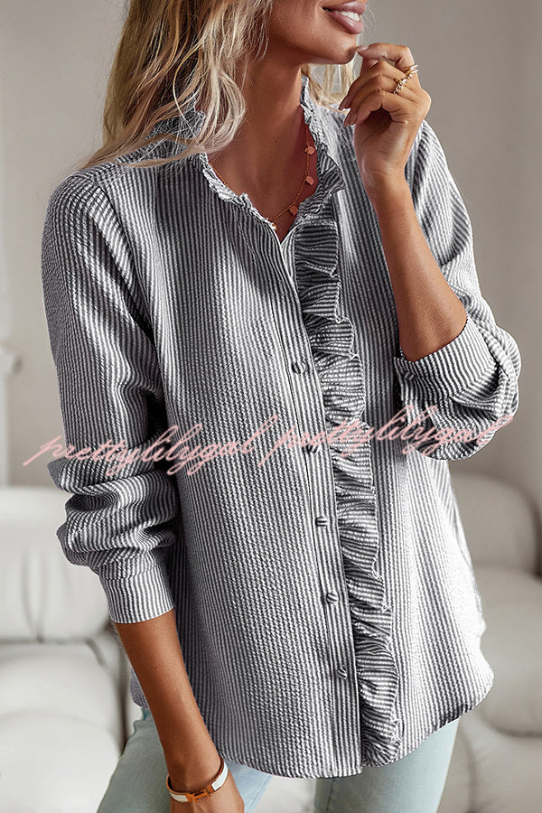 Stylish Men's Long Sleeve Button Down Shirt for Business Casual & Office Wear - Perfect for Commuting, Work & Professional Occasions