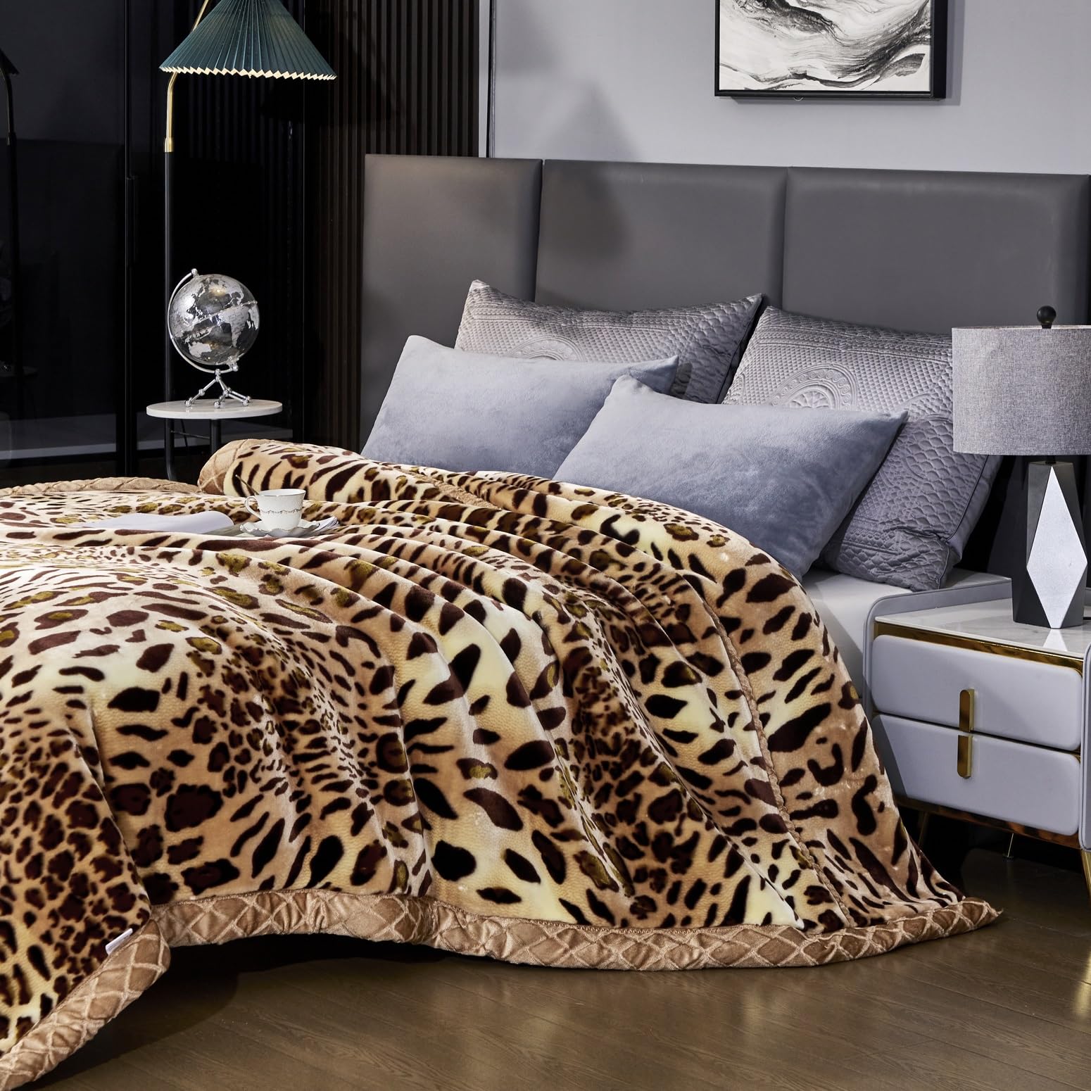 Korean Mink Blankets 9 LB Queen Size - Soft & Warm for Winter (Brown) - Perfect for Bed & Sofa