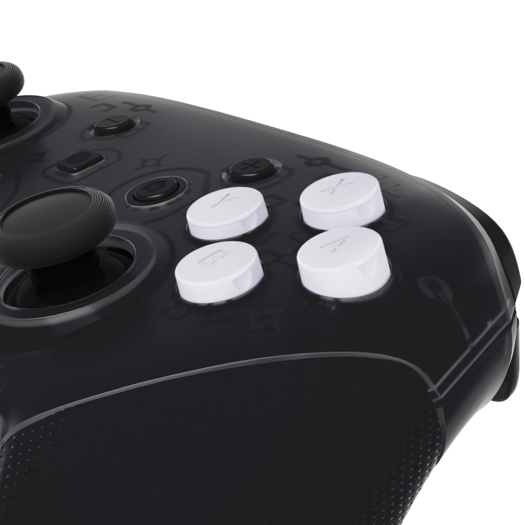 eXtremeRate White Interchangeable ABXY Buttons for Nintendo Switch Pro Controller - DIY Replacement Kit for Customization | Gaming Accessories for Enhanced Gameplay Experience