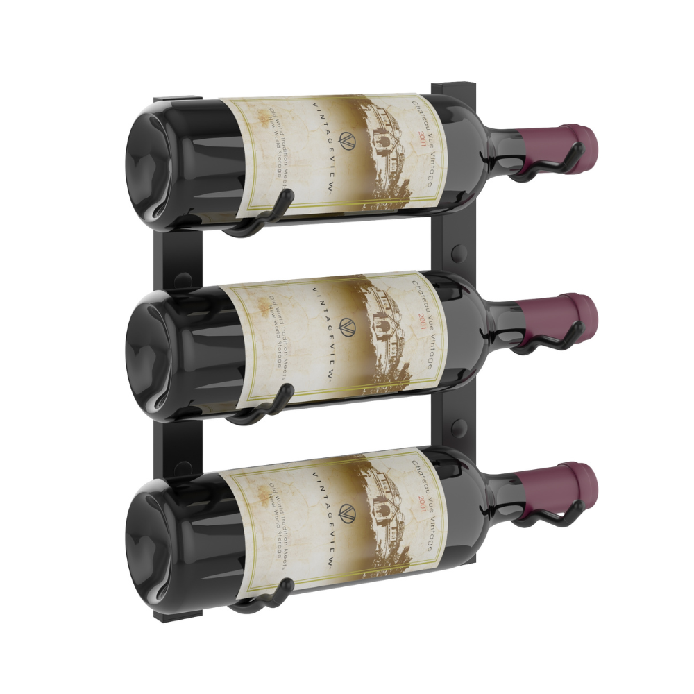 W Series 1 Foot Tall Wine Bottle Rack - Holds 3 to 9 Bottles | Space-Saving Storage for Kitchen, Bar, or Dining Room