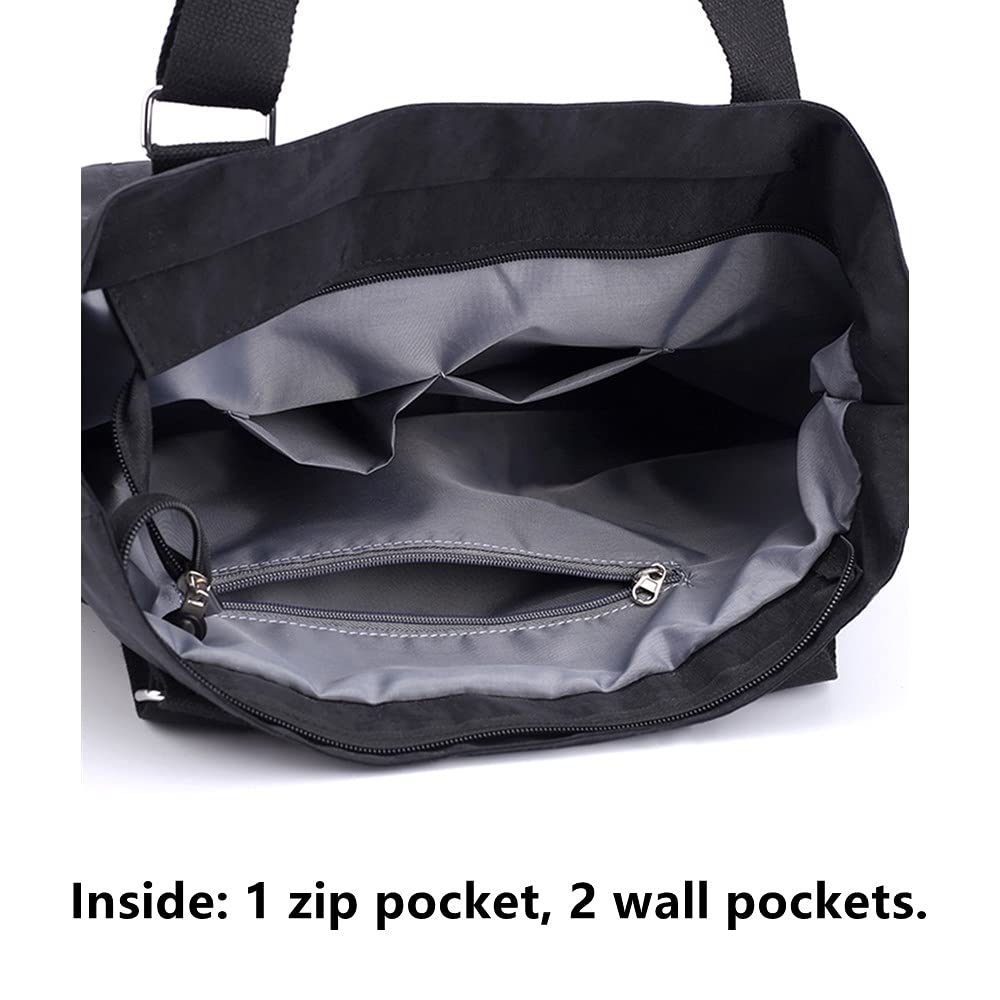 Stylish Multi-Pocket Nylon Tote Bag for Women - Large Capacity Shoulder Purse with Multiple Compartments - Perfect for Travel, Work, and Everyday Use