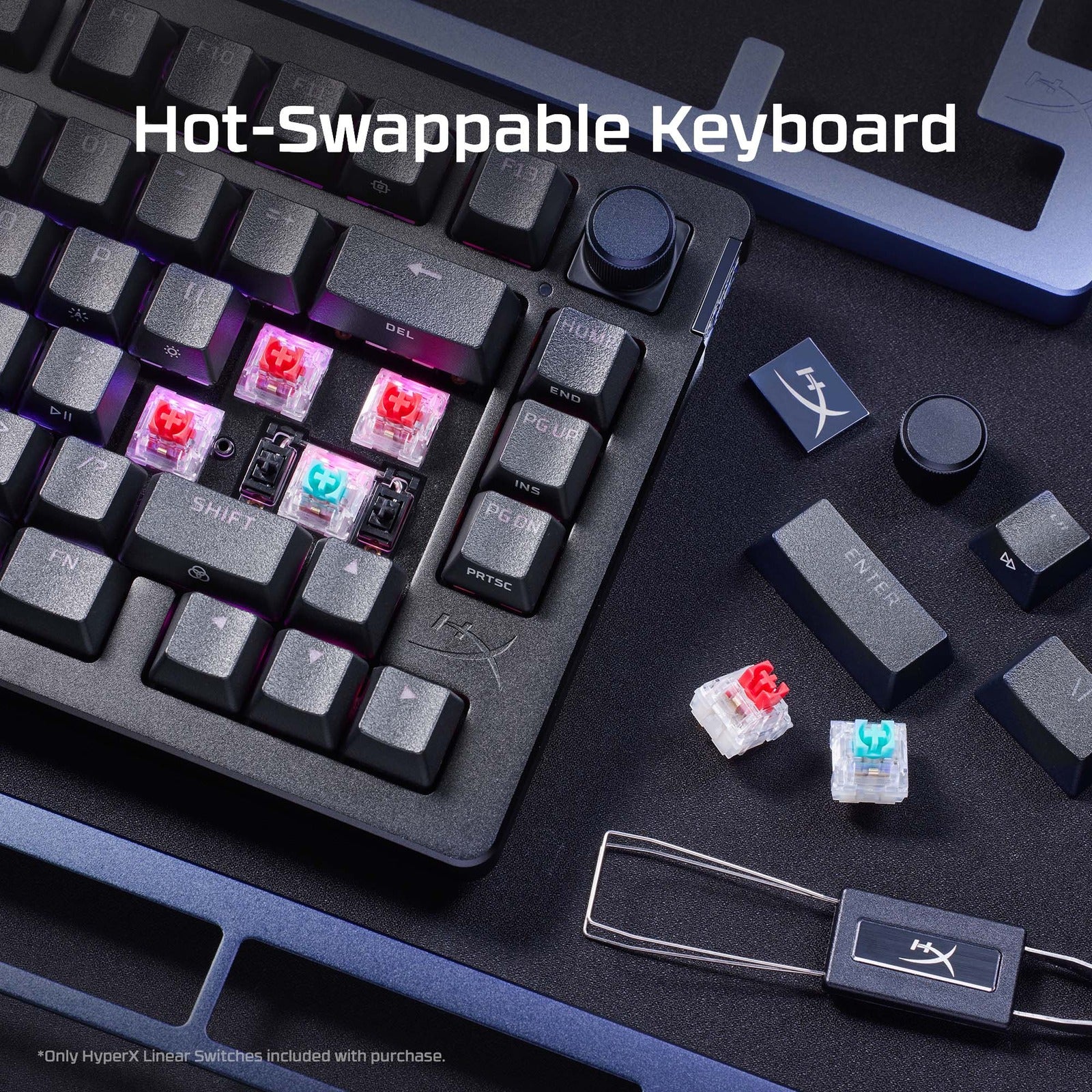 HyperX Alloy Rise Mechanical Gaming Keyboard - RGB Backlit, Anti-Ghosting, Durable Switches for PC & Mac - Perfect for Esports, Streaming & Office Work
