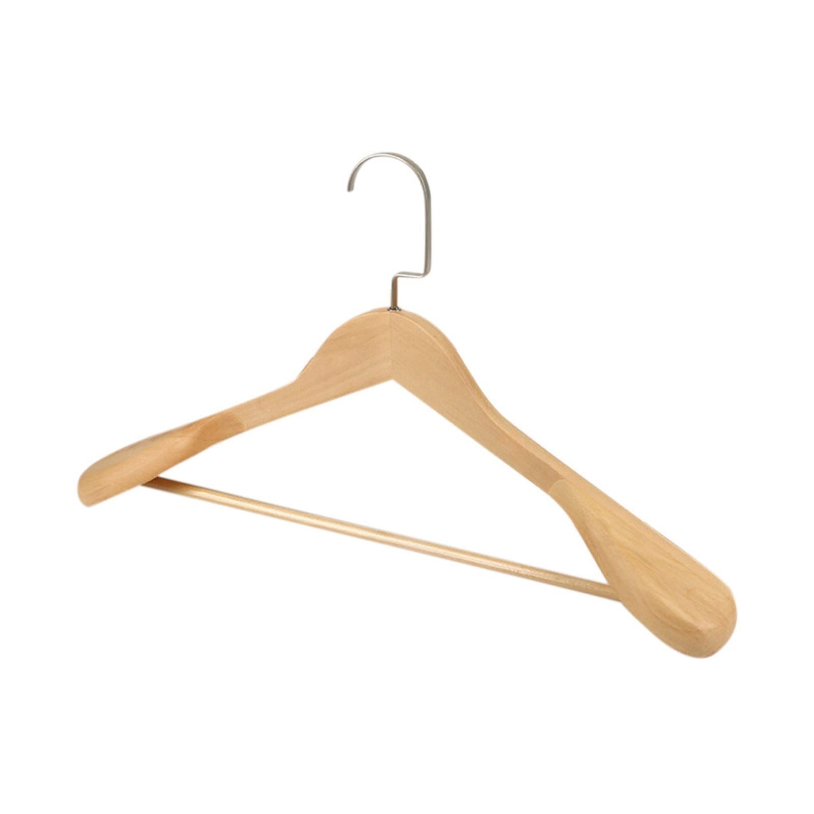 Premium Solid Wood Wide Shoulder Coat Hangers - Heavy Duty Wooden Suit Hangers for Jackets, Dresses & Coats - Ideal for Closet Organization & Luxury Wardrobe Storage (Color: A)