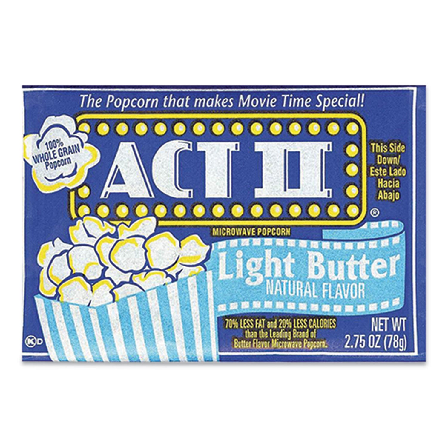 Act II Light Butter Microwave Popcorn - 2.75 Oz Bags (Pack of 36) - Perfect for Movie Nights, Snack Time & Office Breaks