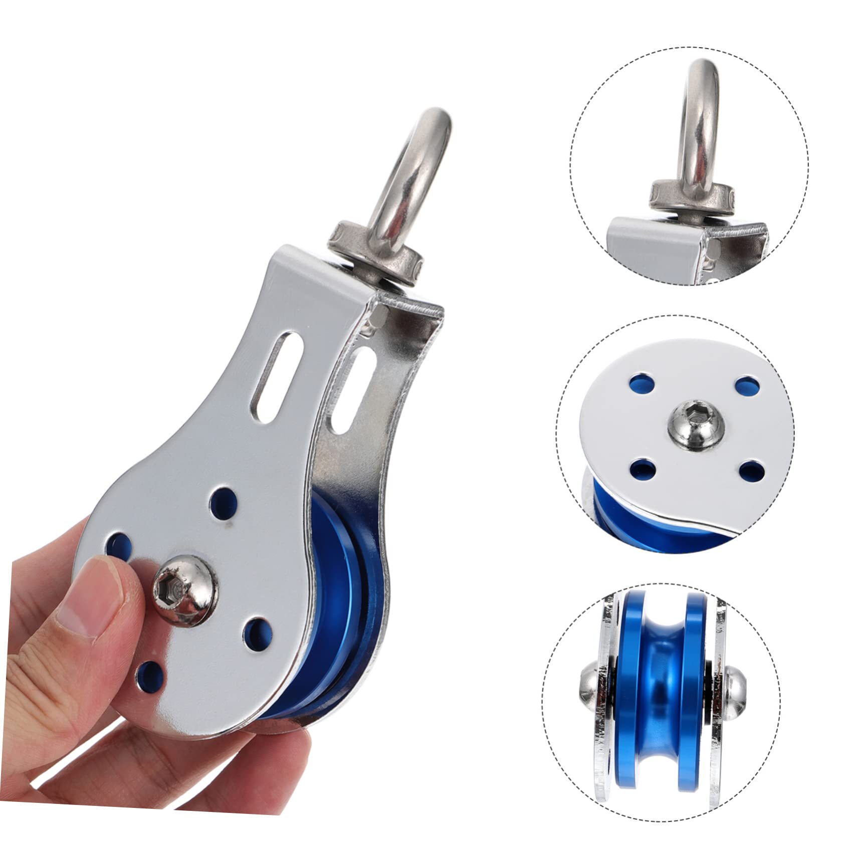 Kisangel 3-Piece Pulley System for Tricep Rope Attachment - Heavy Duty Fitness Cable Machine Accessories for Home Gym & Cross Training Workouts - Perfect for Strength Training, Muscle Building & Body Toning