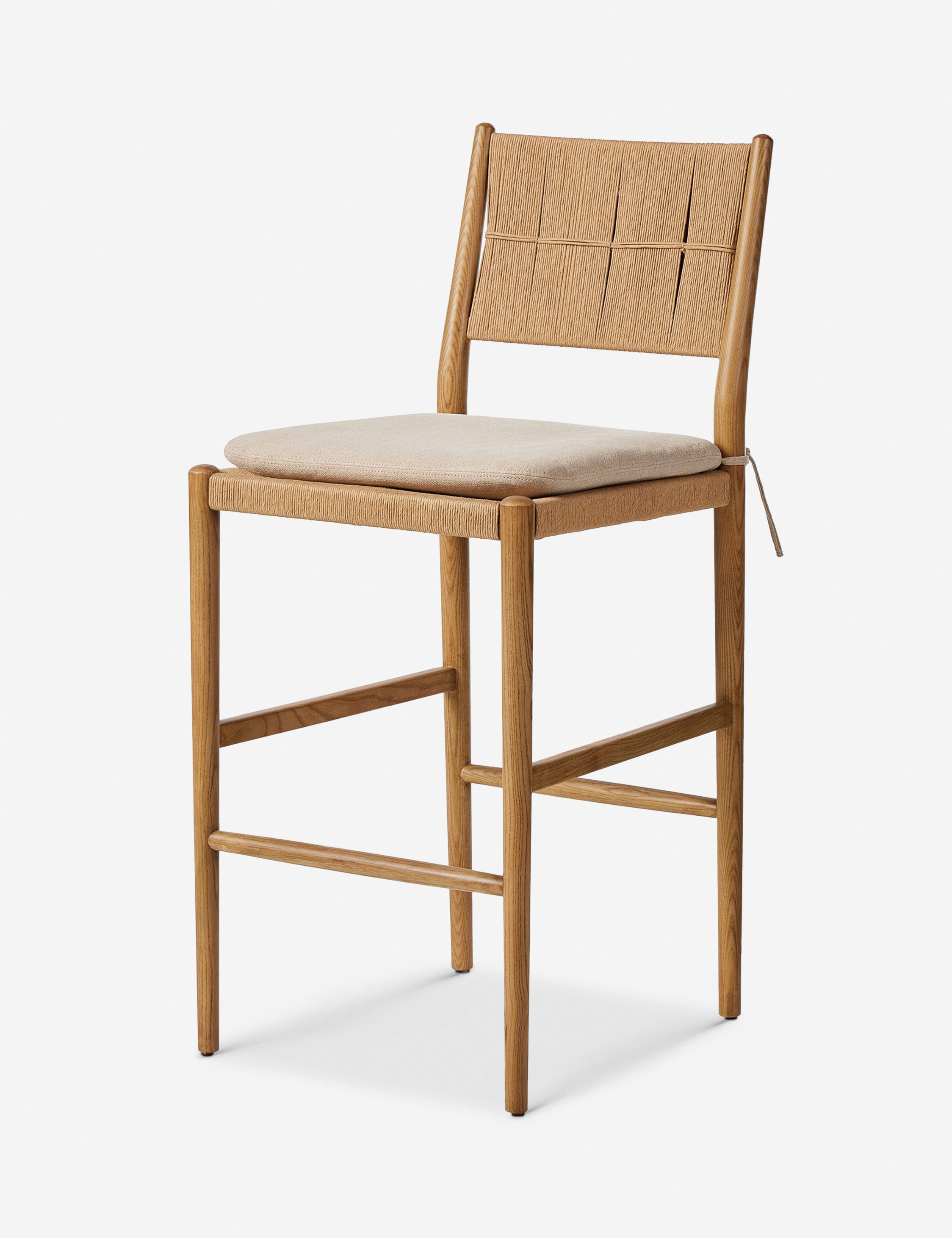 Dara Bar and Counter Stool by Amber Lewis x Four Hands - Modern Kitchen Island & Breakfast Nook Seating for Home & Restaurant Use