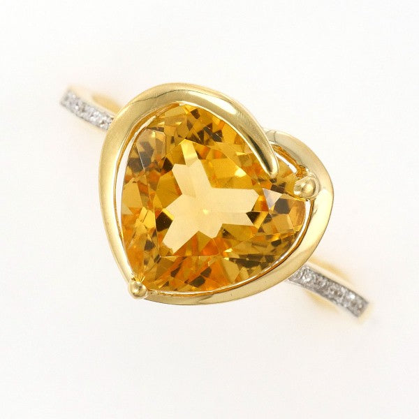 18K Yellow Gold & White Gold Citrine Diamond Ring - 2.49ct Natural Gemstone Jewelry for Women, Perfect for Engagement, Wedding & Anniversary Gifts