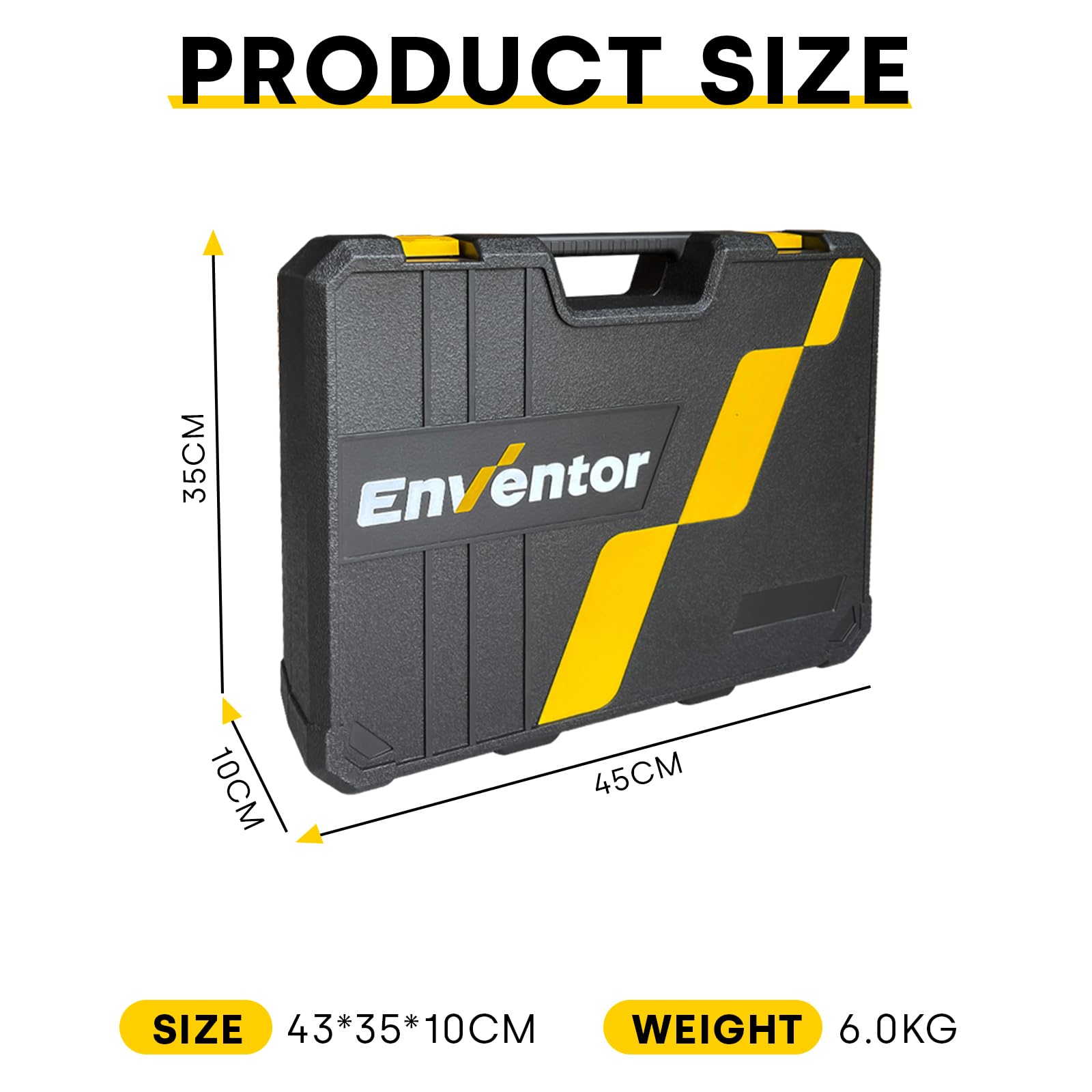 ENVENTOR 220-Piece Home & Auto Repair Tool Kit with Toolbox - Essential Household Hand Tools for Men & Women - Perfect for DIY Projects, Home Maintenance, and Car Repairs