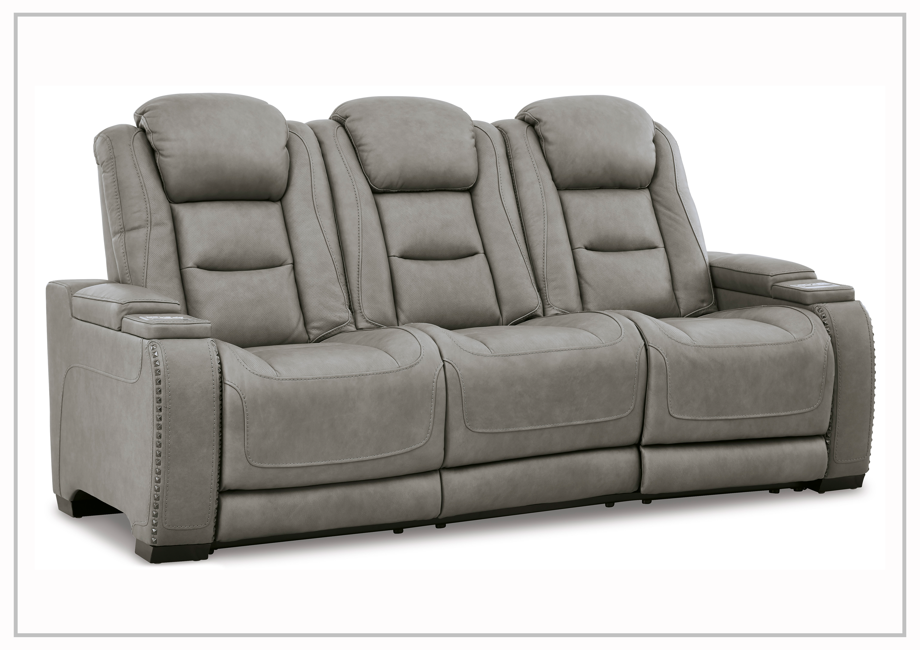 Gio Italia Ava Triple Power Reclining Sofa - Ultra Comfortable 3-Position Electric Recliner with USB Charging | Perfect for Living Room, Home Theater & Family Relaxation