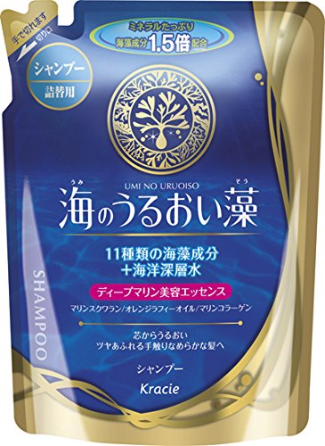 Umi no Uruoiso Thalasso Therapy Hair Shampoo - 420ml Refill Pack for Dry & Damaged Hair | Deep Nourishing Seaweed Extract Shampoo | Salon Quality Hair Care for Women & Men | Perfect for Daily Use & Scalp Treatment