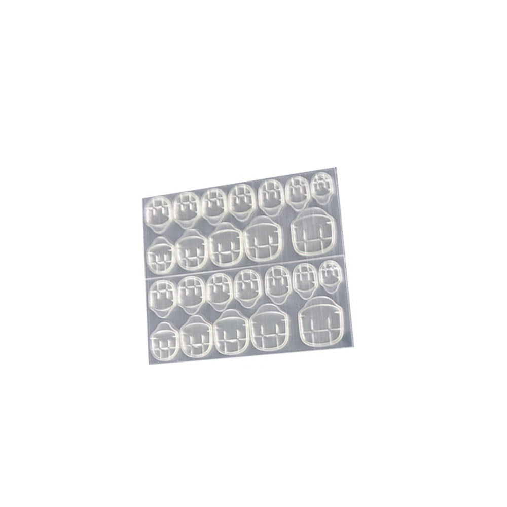 24Pcs Matte Frosted Press-On False Nails - Full Cover Detachable Fake Nails with Glue - Ballet Style Artificial Fingernails for Parties, Weddings & Special Occasions