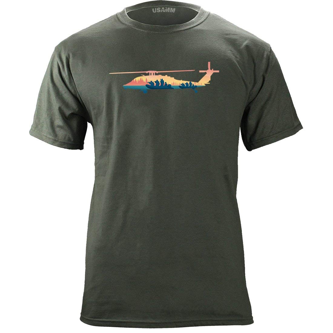 Blackhawk Silhouette Artistic Landscape Graphic T-Shirt for Men & Women - Perfect for Outdoor Adventures, Casual Wear & Gifts