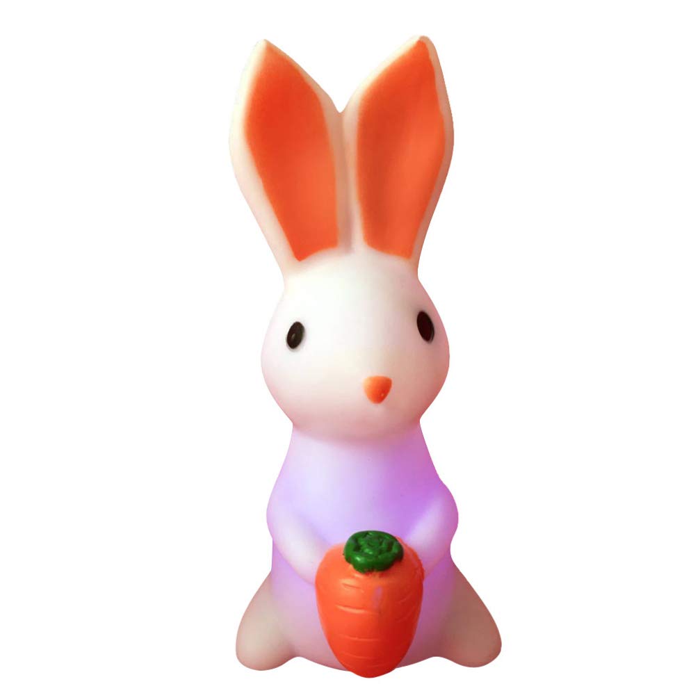 Bestoyard Easter Bunny LED Night Light - Color Changing Rabbit Lamp for Bedroom, Party Decor, Kids Room - Glow in The Dark Figurine for Easter, Christmas & Holiday Atmosphere