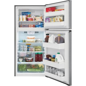 Frigidaire FFHT1425VV 13.9 Cu. Ft. Stainless Steel Top Freezer Refrigerator - Energy Efficient, Compact Fridge for Apartments, Dorms & Small Kitchens