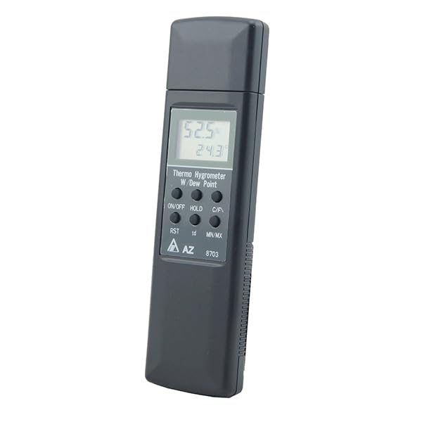 AZ-8703 Digital Pocket Hygro-Thermometer - Temperature & Humidity Meter with Dew Point Measurement - Perfect for Home, Greenhouse, and Laboratory Use