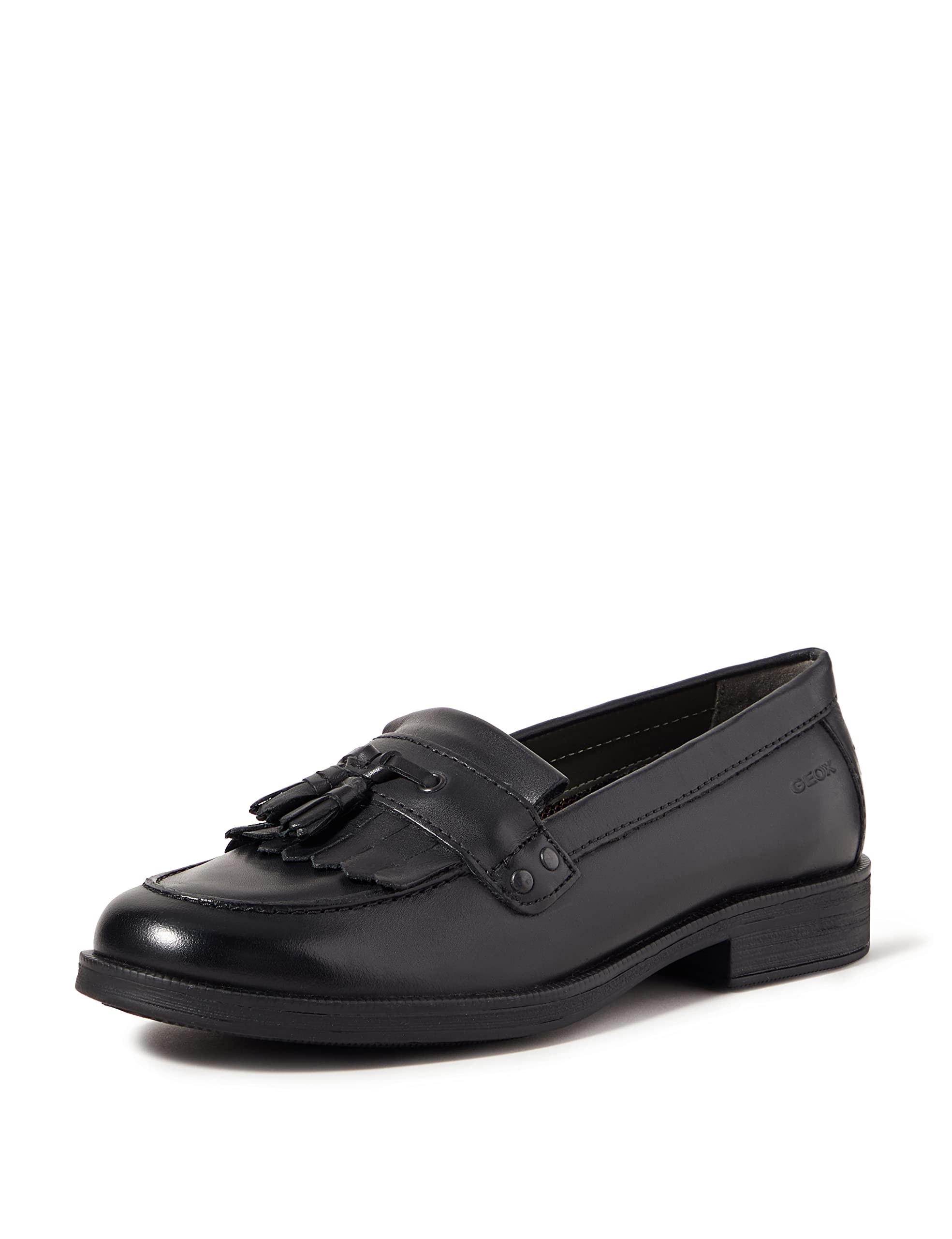 Geox Girls' Comfortable Leather Moccasin Shoes - Soft Sole Slip-On Loafers for School & Play | Perfect for Everyday Wear & Casual Outings