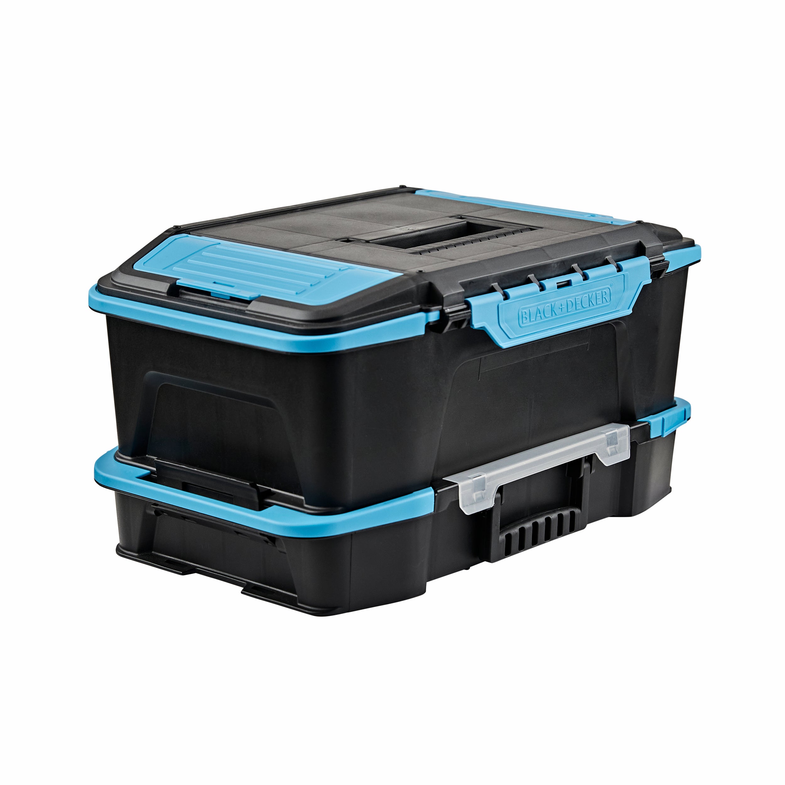 19in. 2-in-1 Stackable Storage Caddy and Organizer with Handle - Perfect for Kitchen, Bathroom, Office & Kids Room Organization