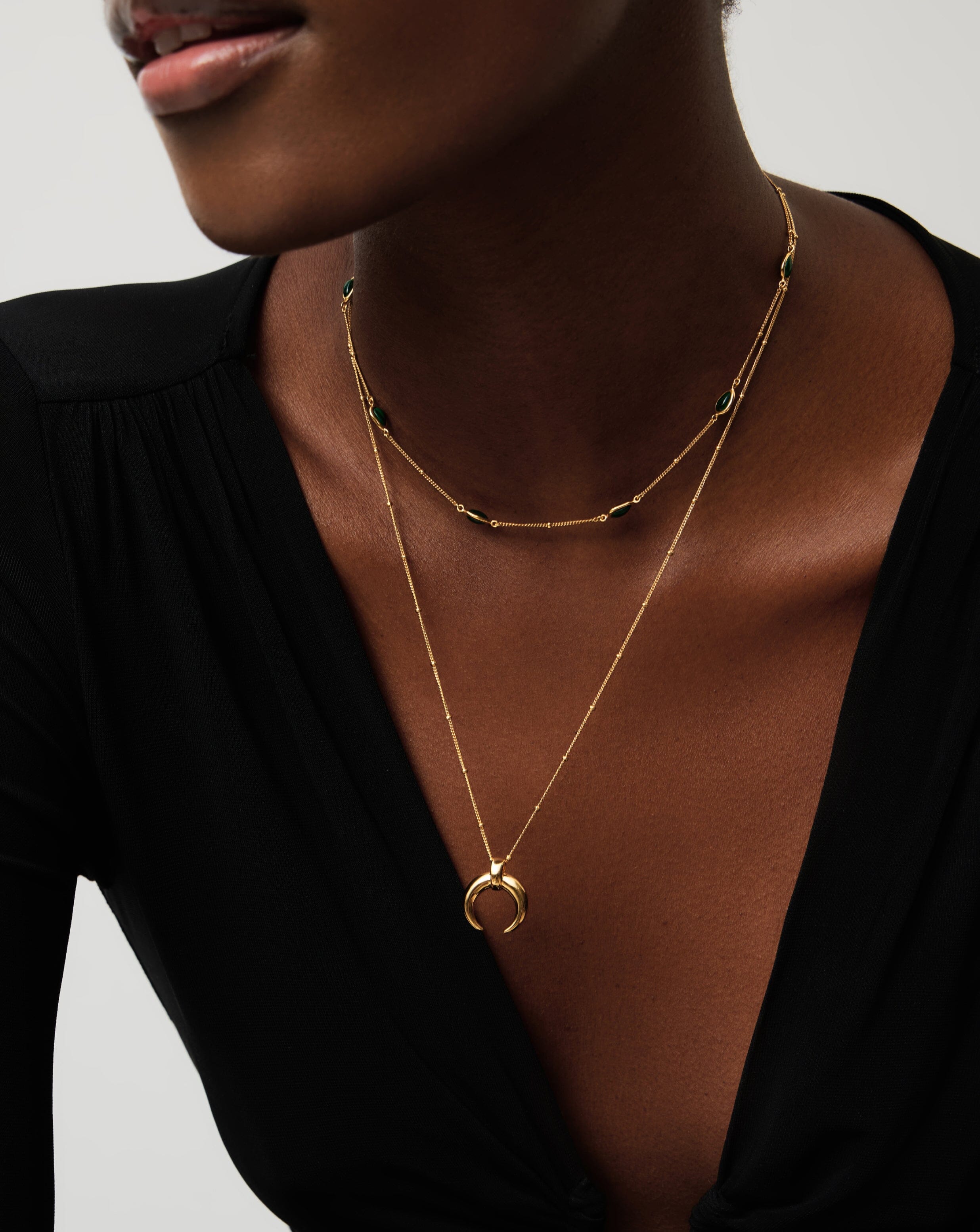 Lucy Williams Large Horn Necklace - Boho Statement Jewelry for Women, Handmade Natural Resin Pendant Necklace | Perfect for Festivals, Parties & Everyday Wear