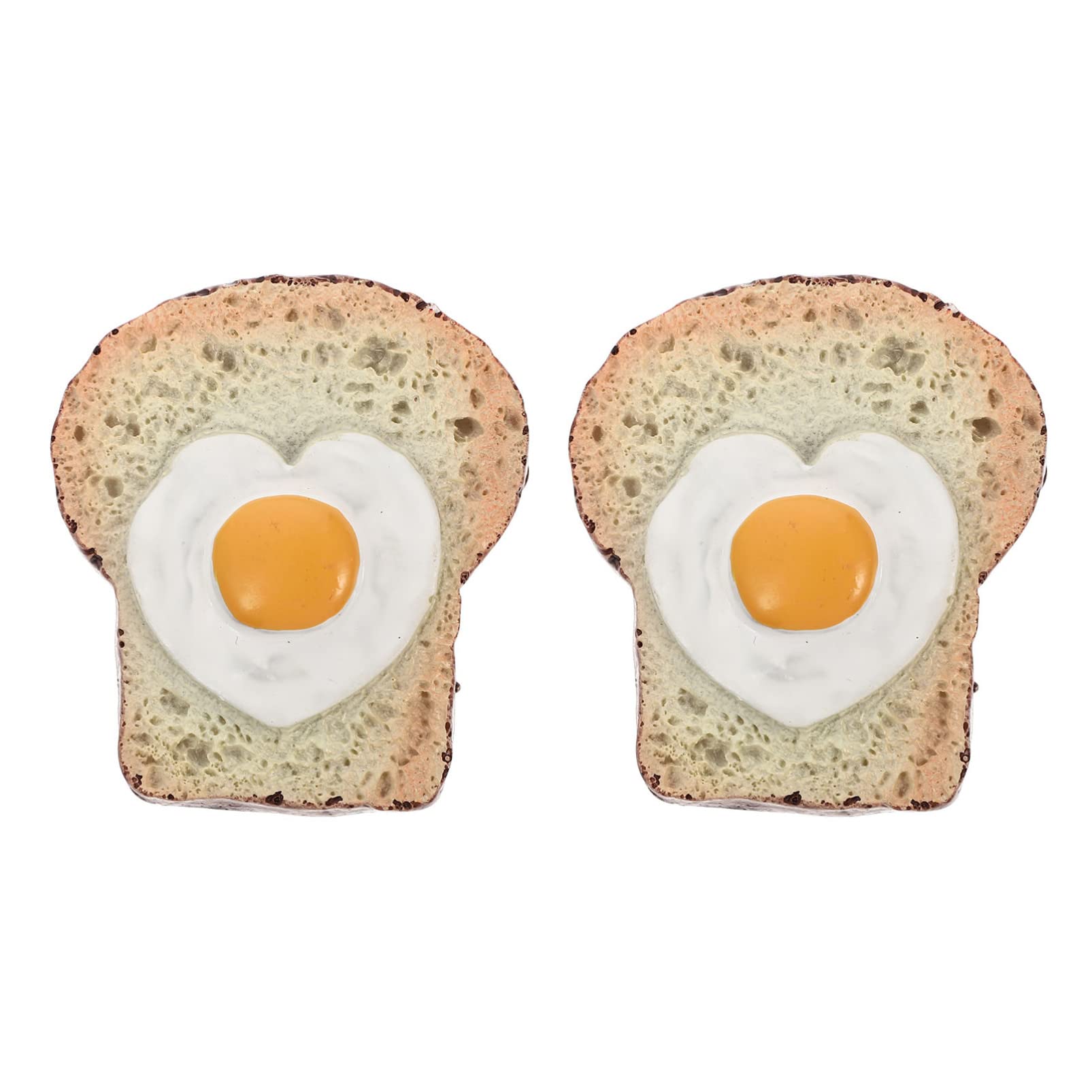 Beavorty 2Pcs Cute Fried Egg Fridge Magnets - Realistic Toast Magnetic Stickers for Refrigerator, Office & Home Decor - Perfect for Kitchen Organization and Fun Memo Reminders
