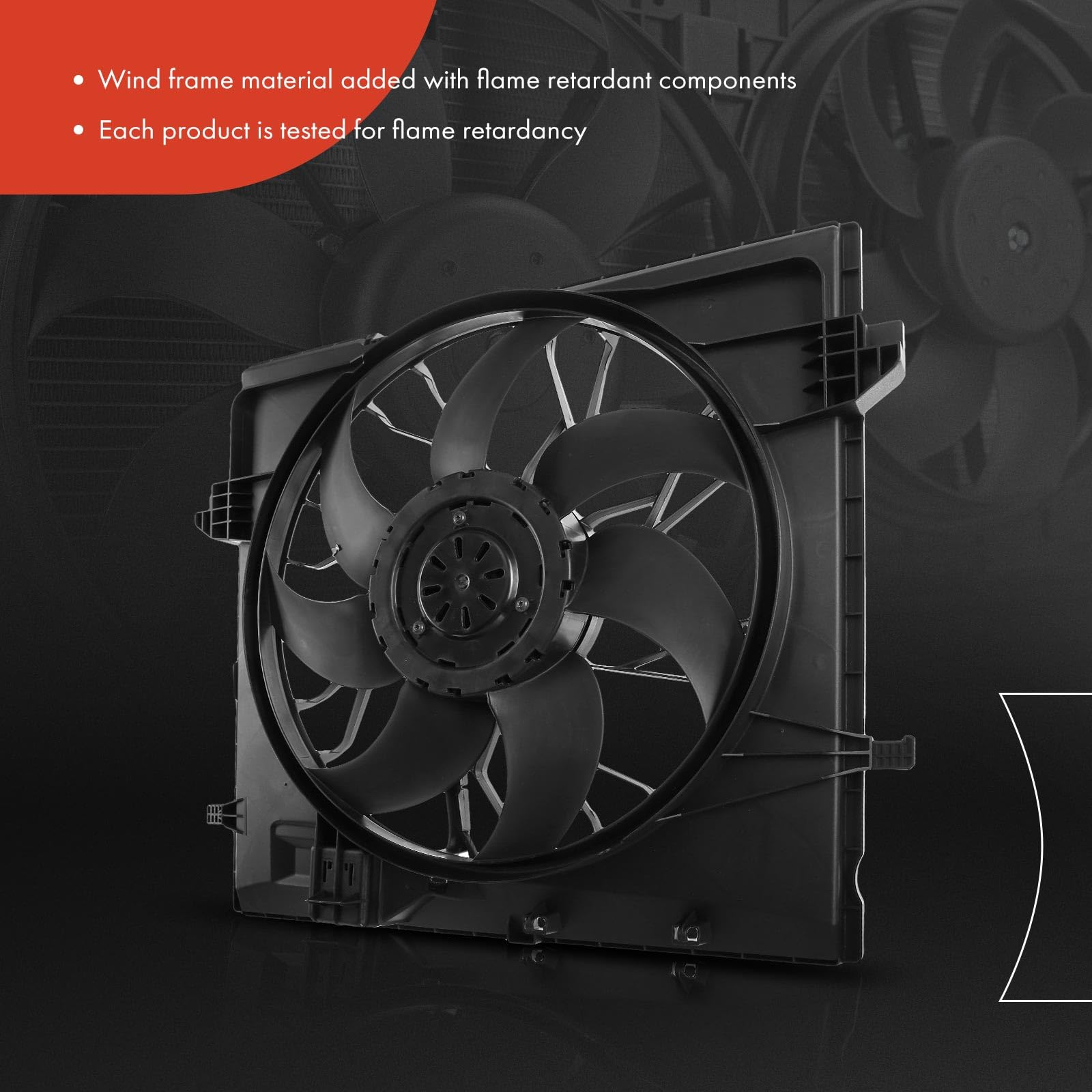 Premium Engine Radiator Cooling Fan Assembly for Mercedes-Benz GLE300d GLE350 GLE400 GLE43 AMG GLE450 AMG GLE550e GL350 GL450 GLS350d GLS450 ML250 ML350 ML400 (2016+) - High Performance Cooling Solution for Off-Road & Towing