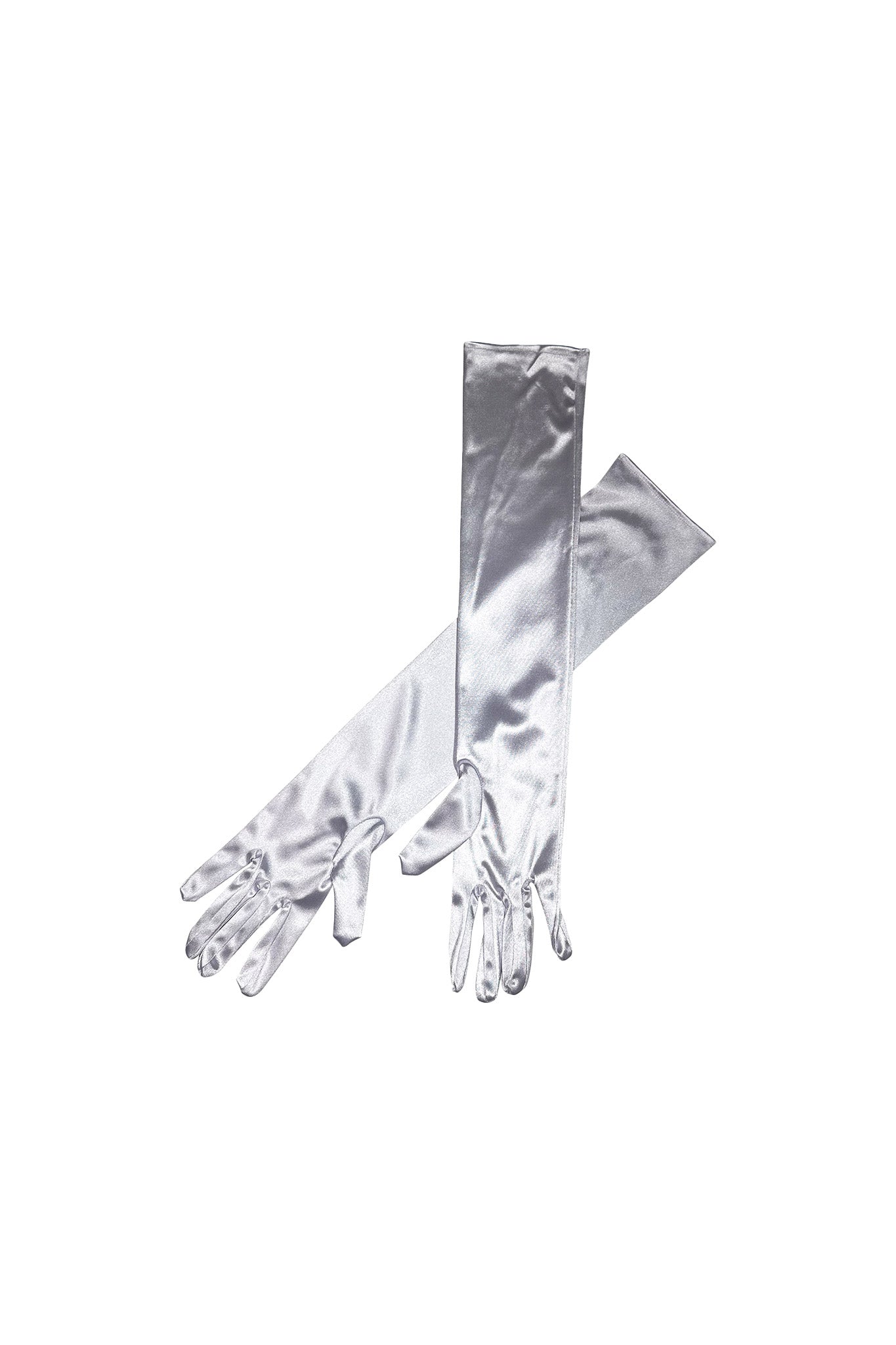 Elegant White Ivy Satin Gloves for Women - Perfect for Weddings, Evening Events & Vintage Fashion