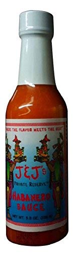 J & J's Private Reserve Habanero Hot Sauce - 5.5 oz Bottle | Spicy & Flavorful Pepper Sauce for Tacos, Wings & BBQ | Gourmet Hot Sauce for Cooking & Gifting