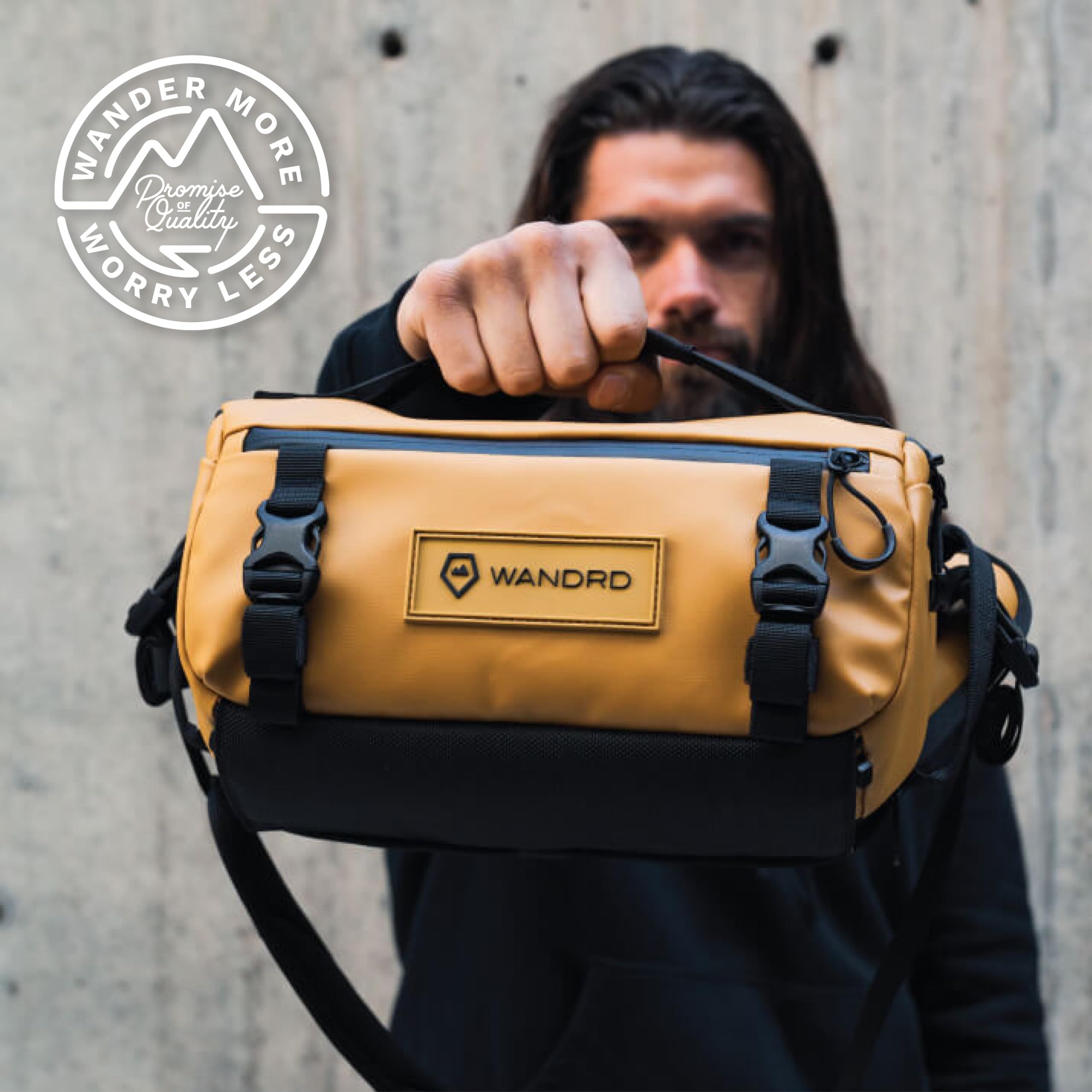 WANDRD ROGUE 6L Sling Camera Bag - Waterproof Crossbody Messenger Bag for DSLR & Mirrorless Cameras - Travel & Everyday Photography Accessory (Dallol Yellow)