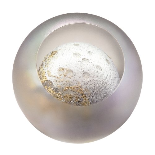 Handmade Moon Blown Glass Paperweight - Artistic Glass Eye Studio Decorative Office Desk Accessory for Home & Office Decor