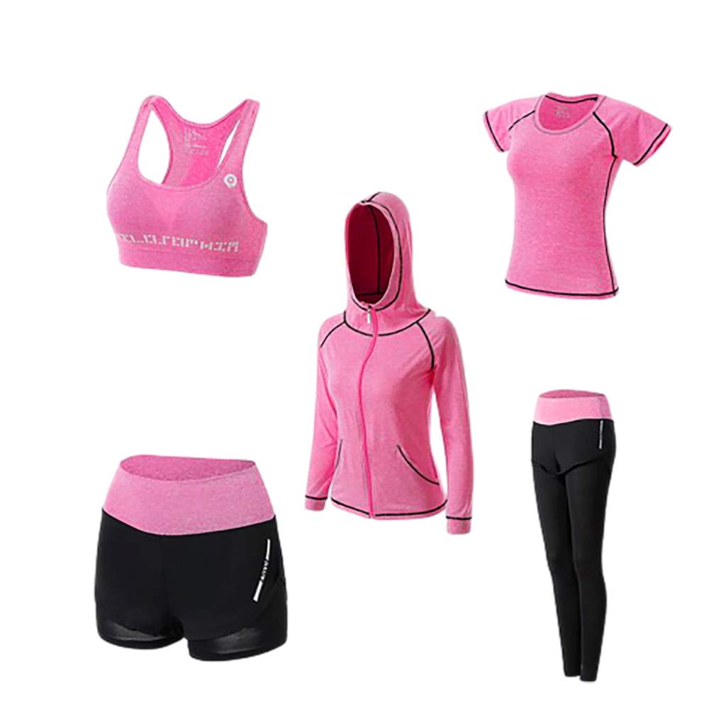 5-Piece Women's Fitness Set - Winter Yoga Tracksuit for Running, Gym & Workouts - Comfortable & Stylish Activewear for Women - Perfect for Yoga, Jogging, and Outdoor Sports