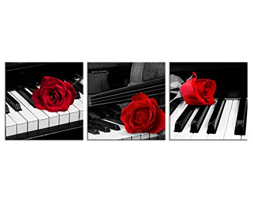 Rose & Piano Key