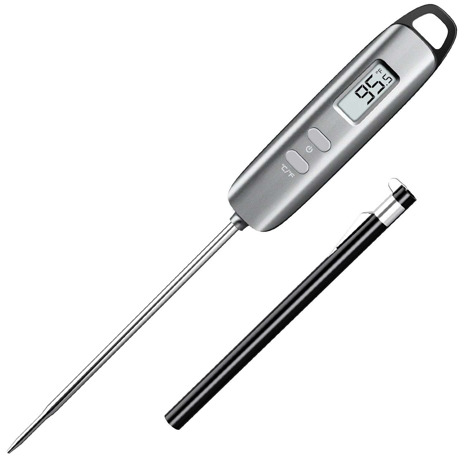 Digital Meat Thermometer - Instant Read Food Thermometer for Grilling, BBQ, Cooking & Baking - Accurate Kitchen Thermometer with Backlit LCD Display