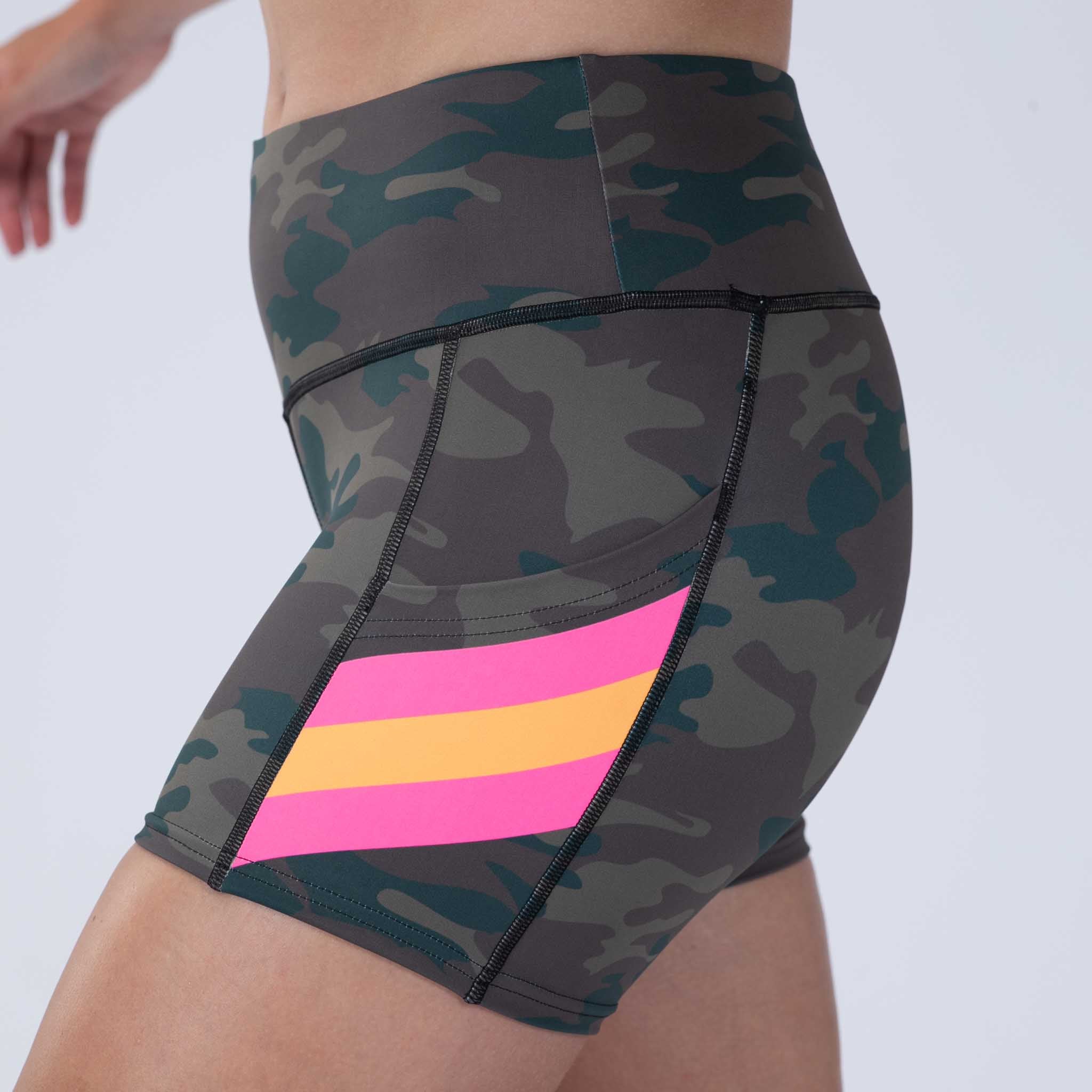 Women's Limited Edition Run Pulse Shorts - Cali Camo Print | High-Performance Running & Gym Workout Shorts for Active Lifestyles